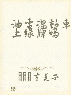 油电混动车可以上绿牌吗