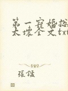第一宠婚总裁别太坏全文txt