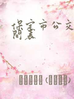 保定市公交车时间表