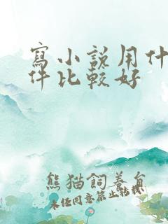 写小说用什么软件比较好