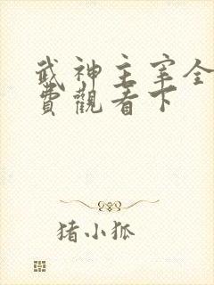 武神主宰全集免费观看下