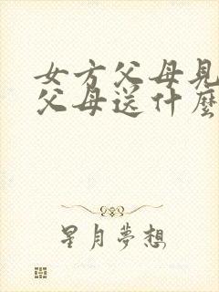 女方父母见男方父母送什么礼物好