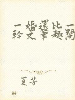 一婚还比一婚高干文笔趣阁