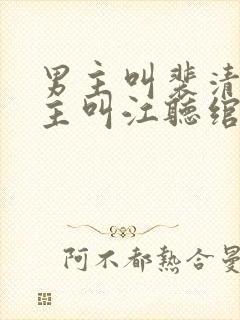 男主叫裴清衍女主叫江听绾的小说