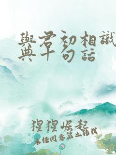 与君初相识最经典十句话