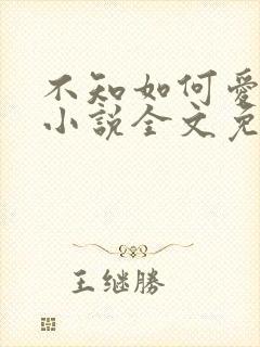 不知如何爱你时小说全文免费阅读