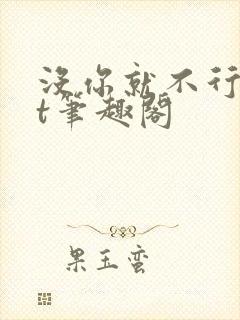 没你就不行txt笔趣阁