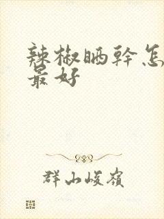 辣椒晒干怎么吃最好