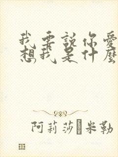 我要说你爱我你想我是什么歌