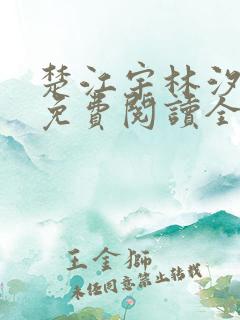 楚江宇林汐小说免费阅读全文无弹窗