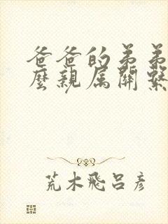 爸爸的弟弟是什么亲属关系
