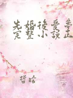 先婚后爱梦筱二完整小说正确顺序