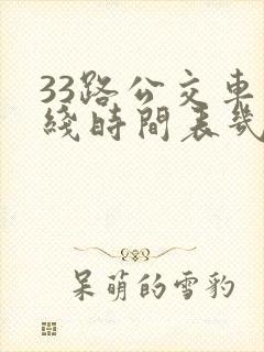 33路公交车路线时间表几分钟一趟