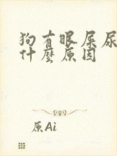 狗有眼屎尿黄是什么原因