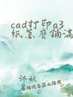 cad打印a3纸怎么铺满图框刚刚好