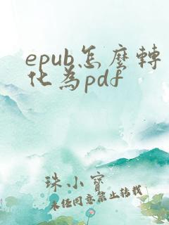 epub怎么转化为pdf