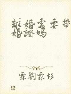 离婚需要带着结婚证吗
