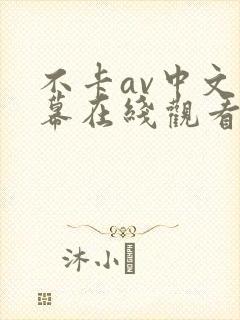 不卡av中文字幕在线观看