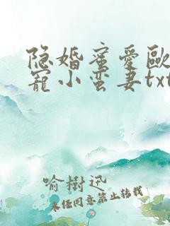 隐婚蜜爱欧少强宠小蛮妻txt
