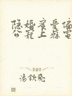 隐婚蜜爱偏执老公宠上瘾电子书