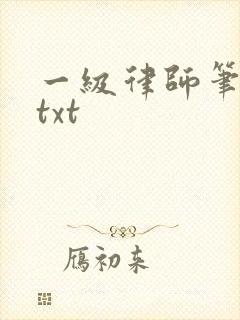 一级律师笔趣阁txt
