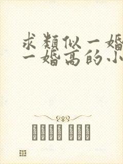 求类似一婚还比一婚高的小说