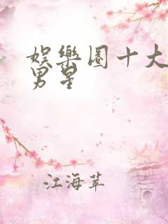 娱乐圈十大痞帅男星