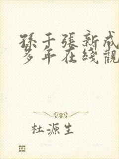孙千张新成这么多年在线观看