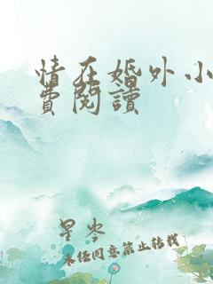 情在婚外小说免费阅读