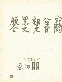 腹黑相公宠不停全文免费阅读