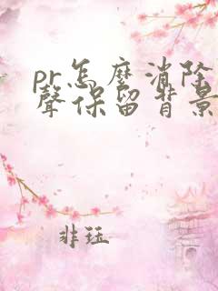 pr怎么消除人声保留背景音乐