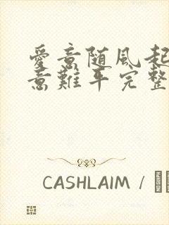 爱意随风起风止意难平完整版