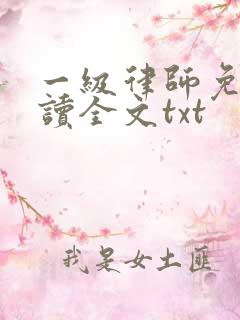 一级律师免费阅读全文txt