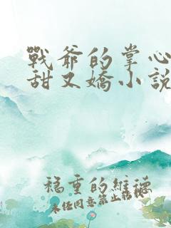 战爷的掌心宠又甜又娇小说下载txt