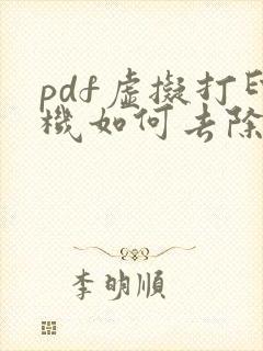 pdf虚拟打印机如何去除水印