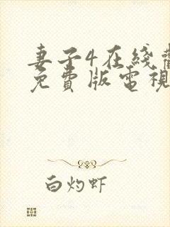 妻子4在线观看免费版电视剧高清