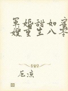 军婚甜如蜜俏军嫂重生八零赢麻了