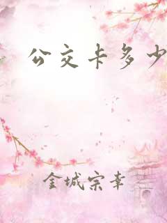 公交卡多少打折
