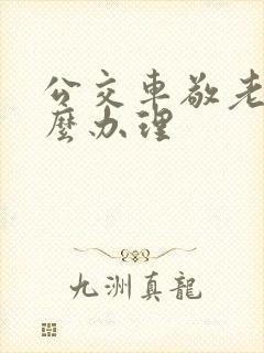 公交车敬老卡怎么办理