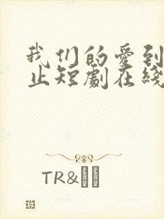我们的爱到此为止短剧在线观看全集