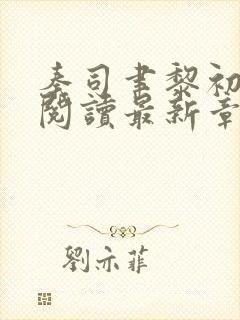 秦司聿黎初全文阅读最新章节