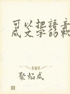 可以把语音转换成文字的软件