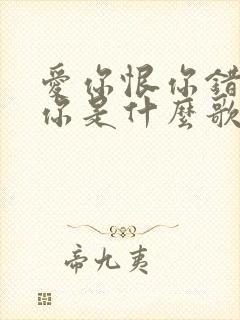 爱你恨你错过了你是什么歌