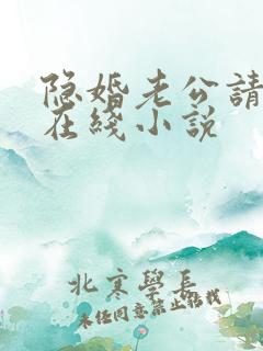 隐婚老公请低调在线小说