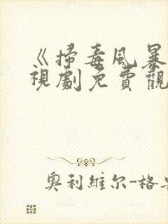 《扫毒风暴》电视剧免费观看完整版