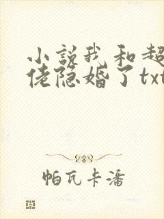小说我和超级大佬隐婚了txt