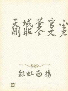 天域苍穹小说未删版全文免费阅读