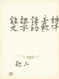 能把录音转化为文字的软件