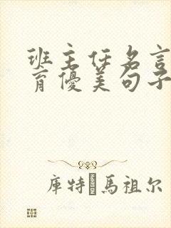 班主任名言和教育优美句子