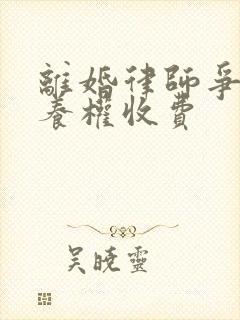 离婚律师争夺抚养权收费